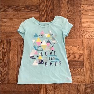 Mint green girls T-shirt size “Love the Game”